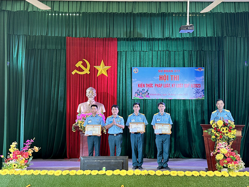 Sư đoàn 377 tổ chức Hội thi Kiến thức pháp luật, kỷ luật Quý II năm 2023