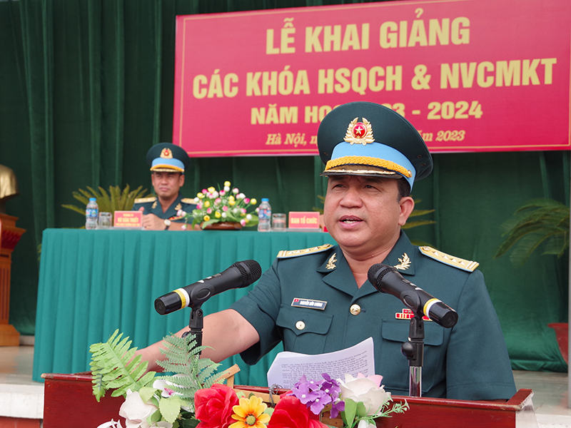 Trường Cao đẳng Kỹ thuật PK-KQ khai giảng các khóa Hạ sĩ quan chỉ huy và nhân viên chuyên môn kỹ thuật năm học 2023-2024