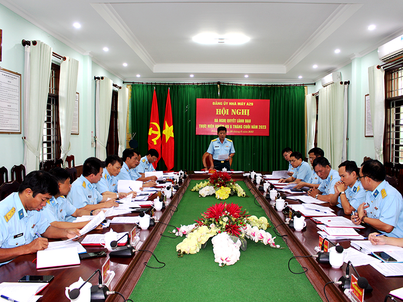 Đảng ủy Nhà máy A29 ra nghị quyết lãnh đạo thực hiện nhiệm vụ 6 tháng cuối năm 2023