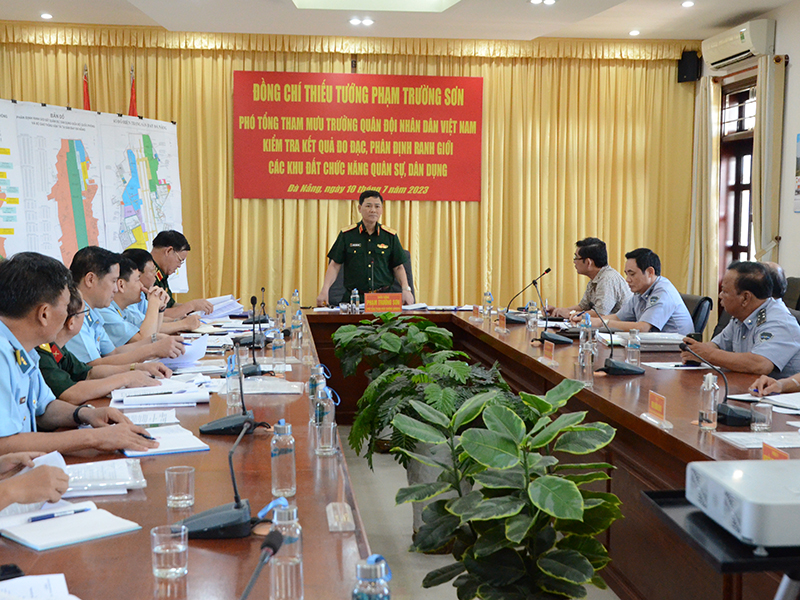 Bộ Tổng Tham mưu kiểm tra kết quả đo đạc, phân định ranh giới các khu đất chức năng quân sự, dân dụng