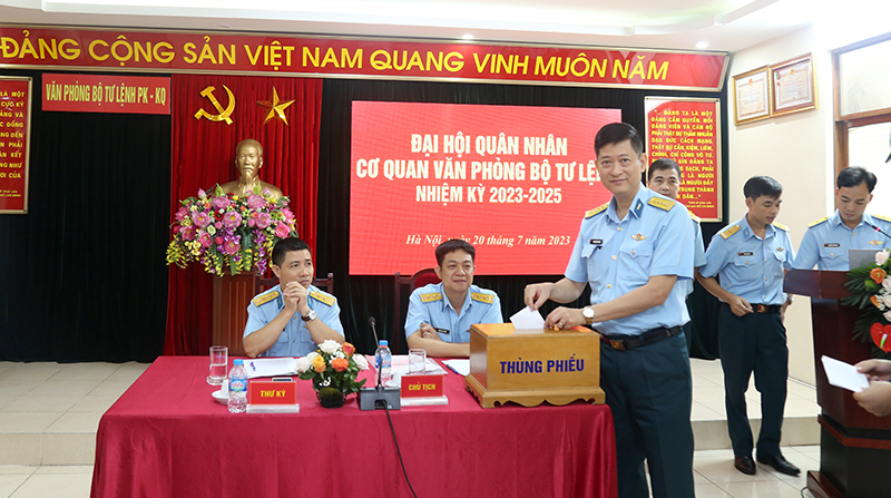 Cơ quan Văn Phòng Bộ Tư lệnh PK-KQ tổ chức Đại hội quân nhân nhiệm kỳ 2023 - 2025