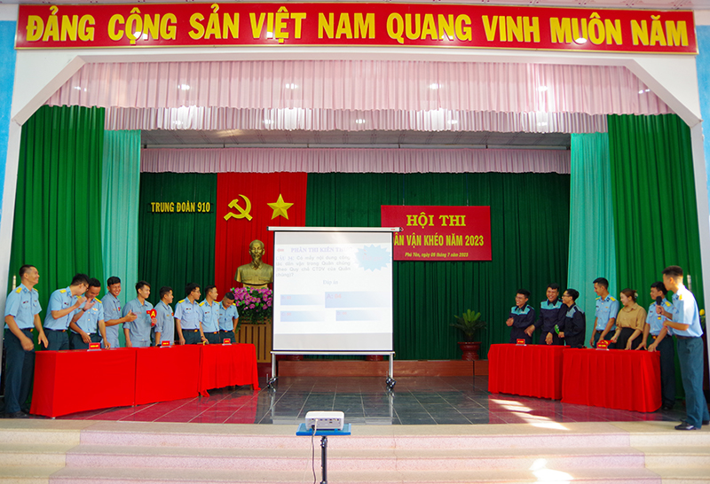 Trung đoàn 910 tổ chức Hội thi “Dân vận khéo” năm 2023