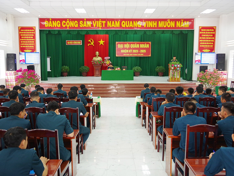 Đại đội 3 Công binh, Tiểu đoàn Kỹ thuật Hậu cần sân bay, Trung đoàn 937 tổ chức Đại hội quân nhân nhiệm kỳ 2023-2025