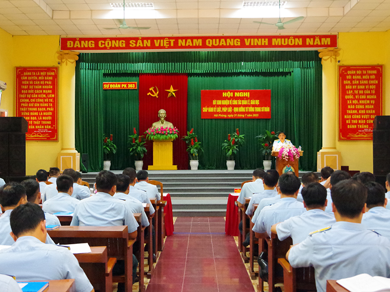 Sư đoàn 363 rút kinh nghiệm về công tác quản lý, giáo dục, chấp hành kỷ luật, pháp luật, định hướng tư tưởng 6 tháng đầu năm 2023