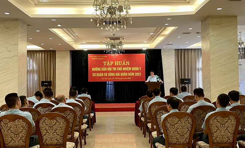 Cục Hậu cần Quân chủng PK-KQ tập huấn hướng dẫn Hội thi Chủ nhiệm Quân y sư đoàn và vùng Hải quân năm 2023