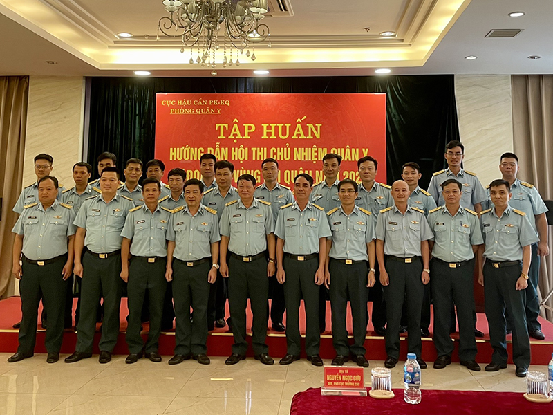 Cục Hậu cần Quân chủng PK-KQ tập huấn hướng dẫn Hội thi Chủ nhiệm Quân y sư đoàn và vùng Hải quân năm 2023