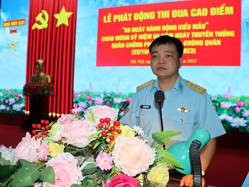 Nhà máy A31 phát động thi đua cao điểm chào mừng kỷ niệm 60 năm Ngày truyền thống Quân chủng Phòng không - Không quân