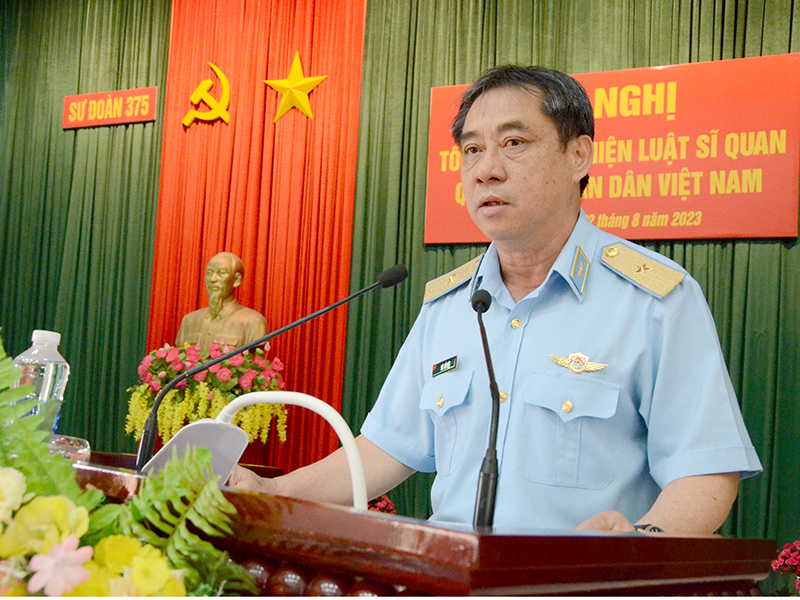 Sư đoàn 375 tổng kết thực hiện Luật Sĩ quan Quân đội nhân dân Việt Nam