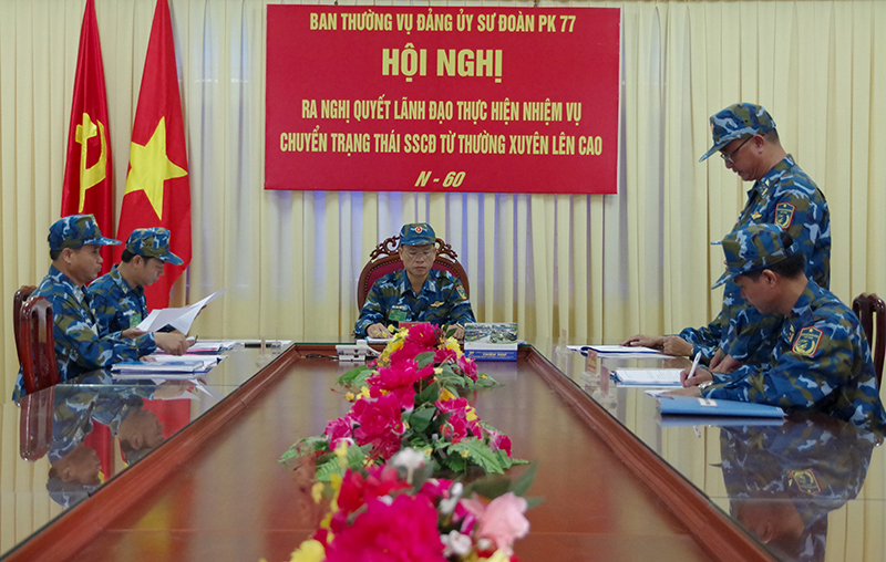 Sư đoàn 377 tổ chức Diễn tập Chỉ huy - Tham mưu 1 bên 2 cấp năm 2023