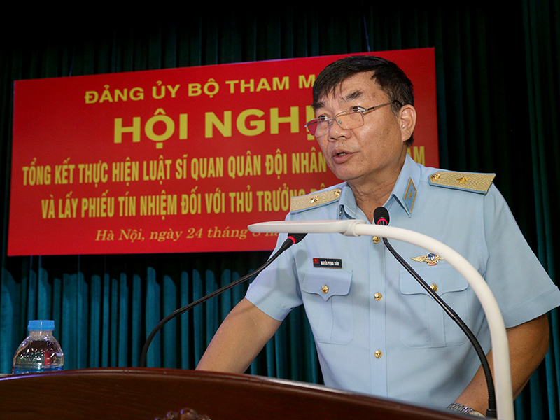 Bộ Tham mưu Quân chủng PK-KQ tổng kết thực hiện Luật Sĩ quan Quân đội nhân dân Việt Nam