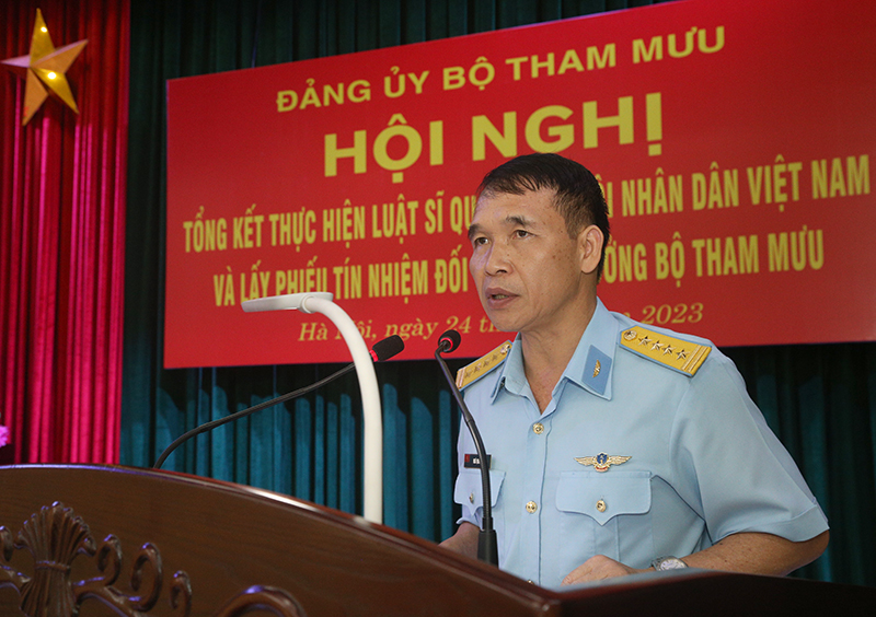 Bộ Tham mưu Quân chủng PK-KQ tổng kết thực hiện Luật Sĩ quan Quân đội nhân dân Việt Nam