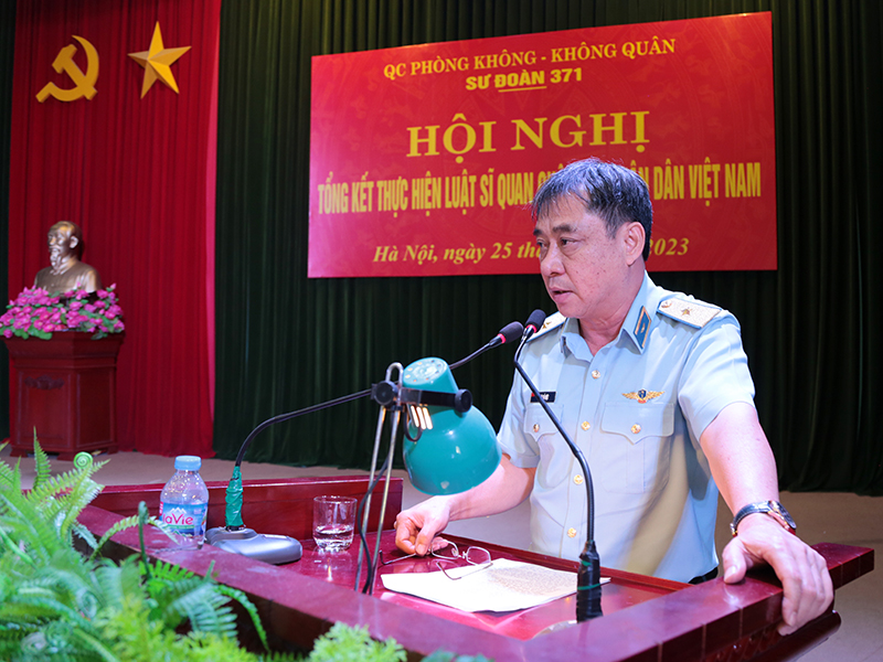 Sư đoàn 371 tổng kết thực hiện Luật Sĩ quan Quân đội nhân dân Việt Nam