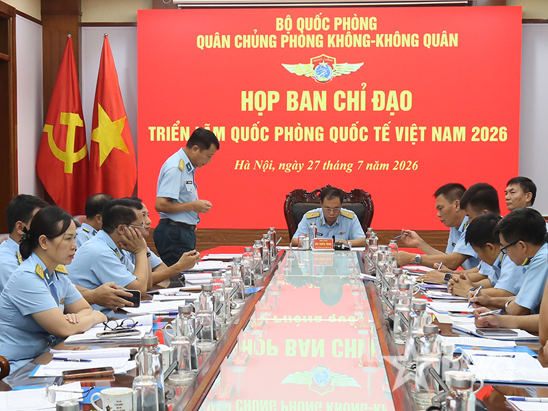 Qu&acirc;n chủng PK-KQ tổ chức Họp Ban chỉ đạo triển l&atilde;m quốc ph&ograve;ng quốc tế năm 2026