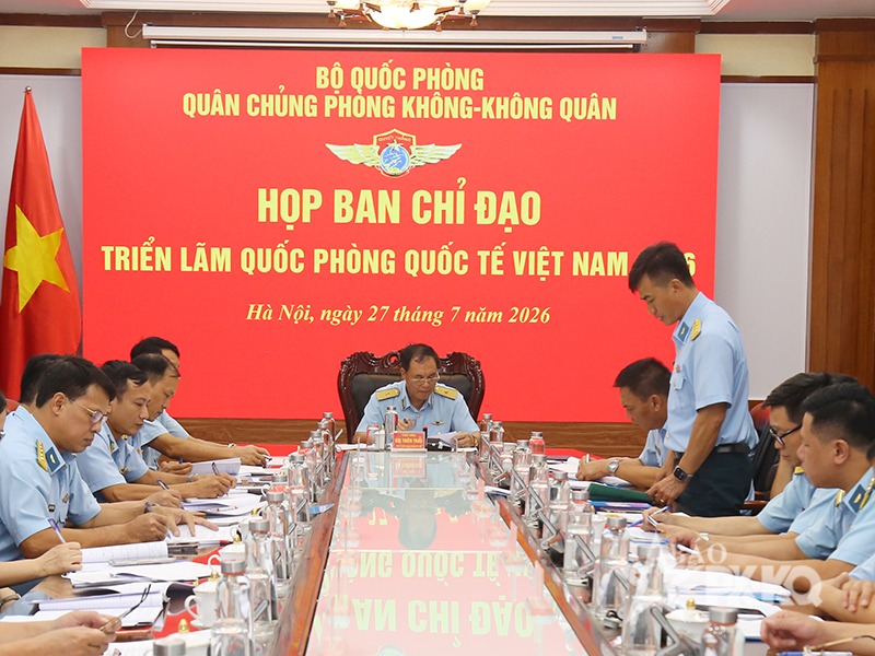 Qu&acirc;n chủng PK-KQ tổ chức Họp Ban chỉ đạo triển l&atilde;m quốc ph&ograve;ng quốc tế năm 2026