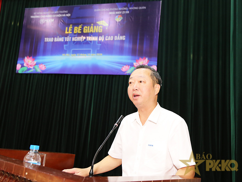 Trường Cao đẳng Cơ Điện H&agrave; Nội phối hợp với Nh&agrave; m&aacute;y Z119 tổ chức Lễ bế giảng trao Bằng tốt nghiệp tr&igrave;nh độ Cao đẳng