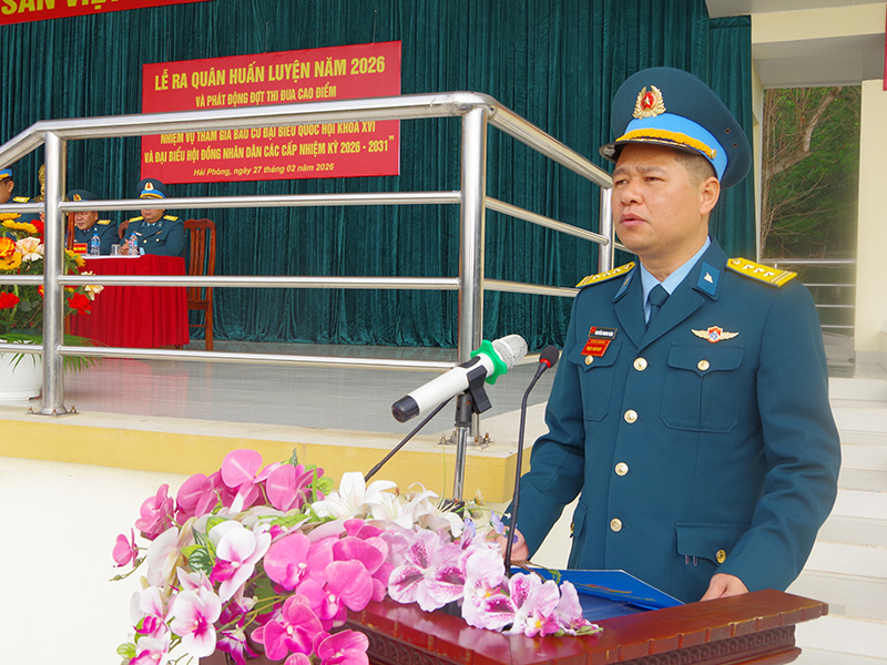 Khối cơ quan c&aacute;c sư đo&agrave;n trong Qu&acirc;n chủng PK-KQ tổ chức Lễ ra qu&acirc;n huấn luyện năm 2026