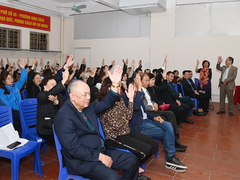 100% cử tri nơi cư trú tín nhiệm giới thiệu Thiếu tướng Vũ Đại Dương - Phó Tư lệnh Quân chủng Phòng không-Không quân, ứng cử Đại biểu Quốc hội khóa XVI