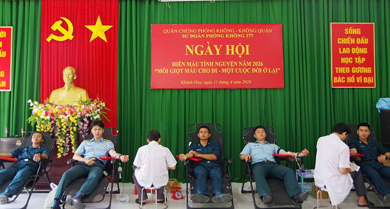 Sư đo&agrave;n 377 tổ chức hiến m&aacute;u t&igrave;nh nguyện năm 2026