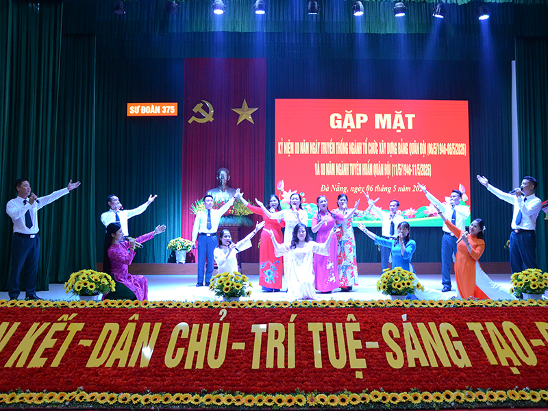 Sư đo&agrave;n 375 tổ chức gặp mặt kỷ niệm 80 năm ng&agrave;y truyền thống ng&agrave;nh tổ chức x&acirc;y dựng Đảng Qu&acirc;n đội (6-5-1946 / 6-5-2026) v&agrave; ng&agrave;nh Tuy&ecirc;n huấn Qu&acirc;n đội (11-5-1946 / 11-5-2026)