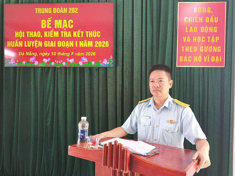 Trung đoàn 282 bế mạc hội thao, kiểm tra kết thúc huấn luyện giai đoạn 1