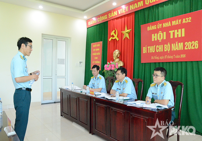 Đảng ủy Nh&agrave; m&aacute;y A32 tổ chức Hội thi B&iacute; thư Chi bộ năm 2026