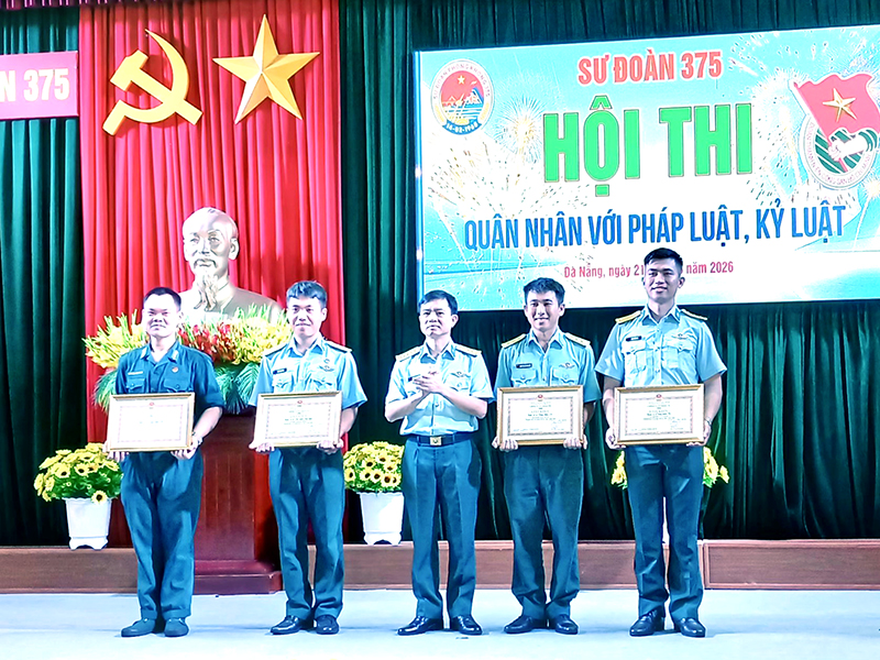 Sư đo&agrave;n 375 tổ chức Hội thi &ldquo; Qu&acirc;n nh&acirc;n với Ph&aacute;p luật, kỷ luật năm 2026&rdquo;