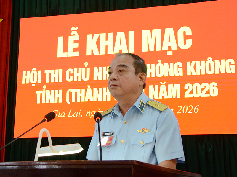 Cơ quan Chủ nhiệm Ph&ograve;ng kh&ocirc;ng to&agrave;n qu&acirc;n khai mạc Hội thi chủ nhiệm ph&ograve;ng kh&ocirc;ng tỉnh, th&agrave;nh năm 2026