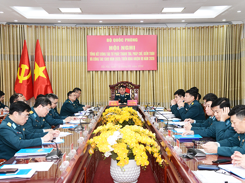 Bộ Quốc ph&ograve;ng tổng kết c&ocirc;ng t&aacute;c ph&aacute;p chế, thanh tra, tư ph&aacute;p, kiểm to&aacute;n v&agrave; c&ocirc;ng t&aacute;c 1389 trong Qu&acirc;n đội năm 2025