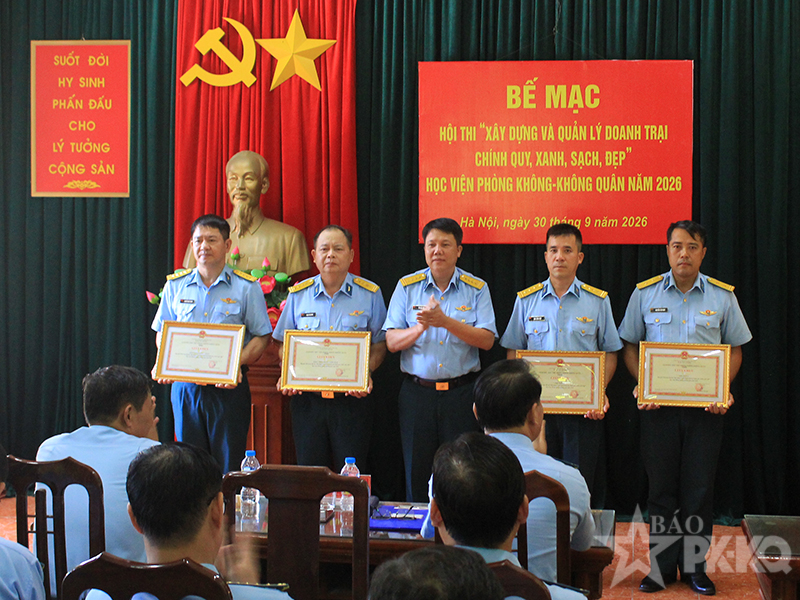 Học viện Ph&ograve;ng kh&ocirc;ng-Kh&ocirc;ng qu&acirc;n tổ chức Hội thi &ldquo;X&acirc;y dựng v&agrave; quản l&yacute; doanh trại ch&iacute;nh quy, xanh, sạch, đẹp&rdquo; năm 2026