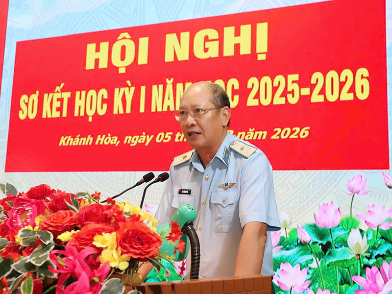 Trường Sĩ quan Kh&ocirc;ng qu&acirc;n sơ kết học kỳ I năm học 2025-2026