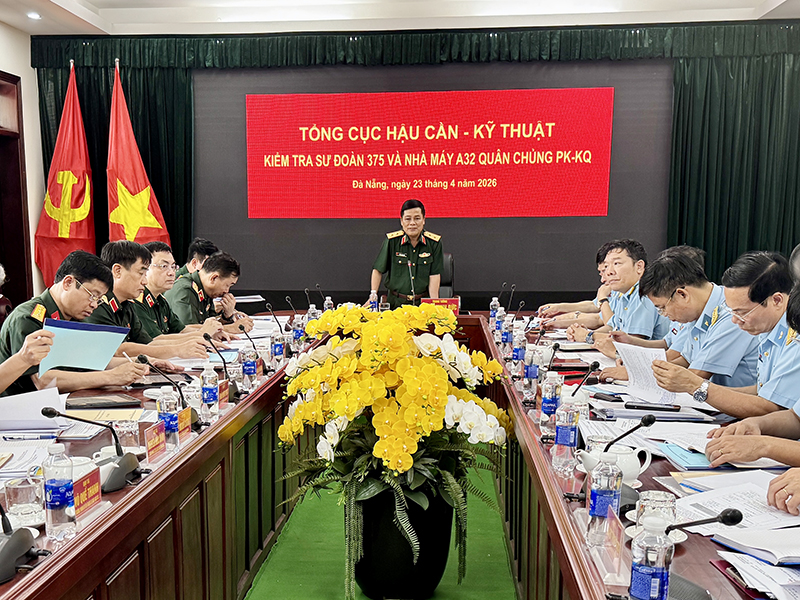 Tổng cục Hậu cần - Kỹ thuật kiểm tra Sư đoàn 375 và Nhà máy A32