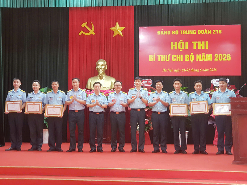 Đảng bộ Trung đo&agrave;n 218 tổ chức th&agrave;nh c&ocirc;ng Hội thi B&iacute; thư Chi bộ năm 2026 l&agrave;m trước trong to&agrave;n Qu&acirc;n chủng PK-KQ