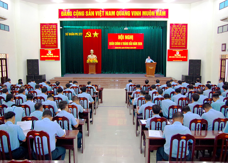Sư đo&agrave;n 377 tổ chức Hội nghị qu&acirc;n ch&iacute;nh 6 th&aacute;ng đầu năm 2026
