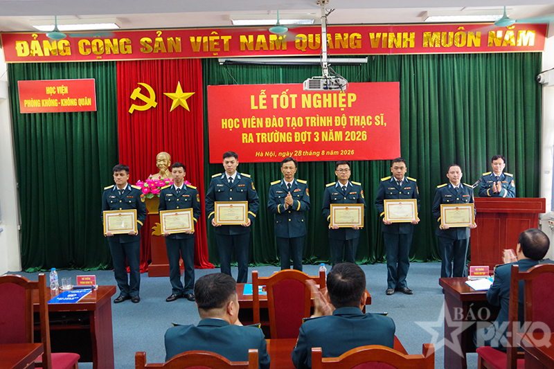 Học viện Ph&ograve;ng kh&ocirc;ng-Kh&ocirc;ng qu&acirc;n tổ chức lễ tốt nghiệp học vi&ecirc;n đ&agrave;o tạo tr&igrave;nh độ thạc sĩ, ra trường đợt 3 năm 2026
