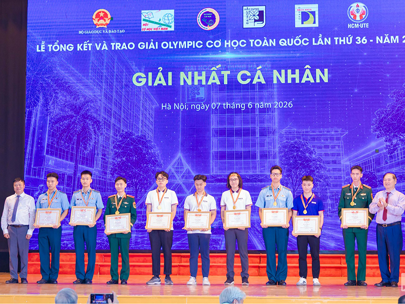 Học viện Phòng không-Không quân đạt giải cao tại kỳ thi Olympic Cơ học toàn quốc lần thứ 36