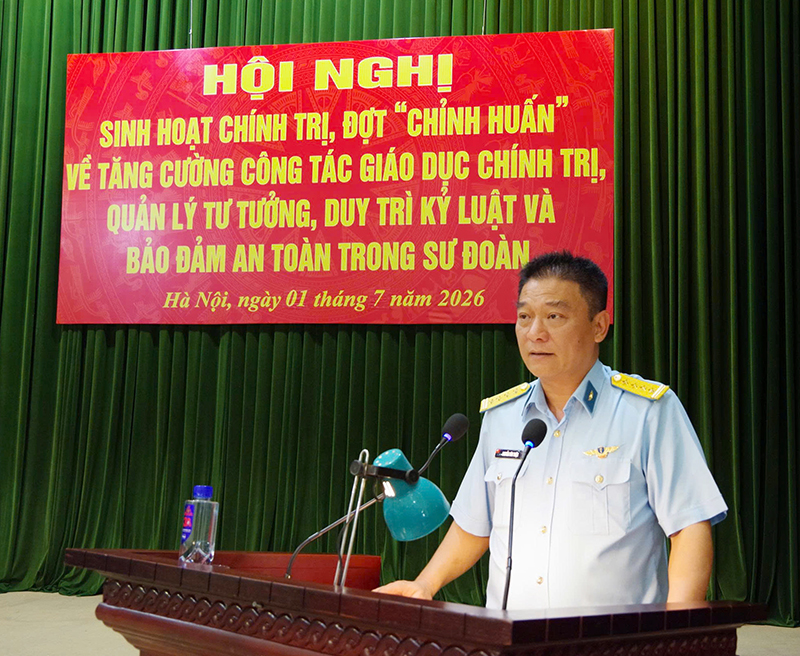 Sư đo&agrave;n 371 tổ chức Hội nghị sinh hoạt ch&iacute;nh trị s&acirc;u rộng, đợt &ldquo;Chỉnh huấn&rdquo; thực hiện Chỉ thị số 76/CT-BQP của Bộ Quốc ph&ograve;ng