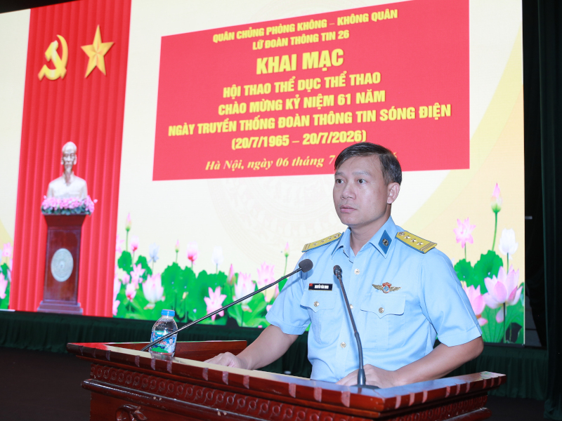 Lữ đo&agrave;n Th&ocirc;ng tin 26 khai mạc Hội thao thể dục thể thao năm 2026