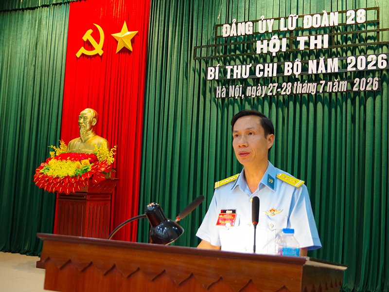 Đảng ủy Lữ đo&agrave;n C&ocirc;ng binh 28 tổ chức Hội thi B&iacute; thư chi bộ năm 2026