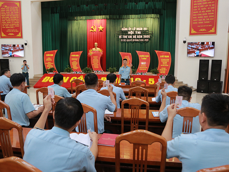 Đảng ủy Lữ đo&agrave;n C&ocirc;ng binh 28 tổ chức Hội thi B&iacute; thư chi bộ năm 2026