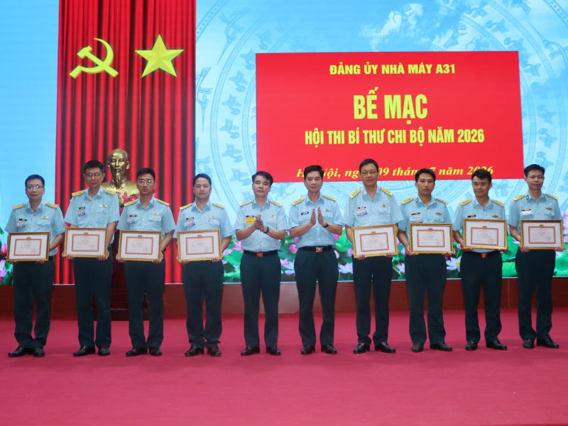 Đảng ủy Nh&agrave; m&aacute;y A31 tổ chức Hội thi B&iacute; thư Chi bộ năm 2026