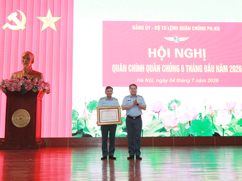 Đảng ủy, Bộ Tư lệnh Qu&acirc;n chủng Ph&ograve;ng kh&ocirc;ng-Kh&ocirc;ng qu&acirc;n tổ chức Hội nghị qu&acirc;n ch&iacute;nh 6 th&aacute;ng đầu năm 2026