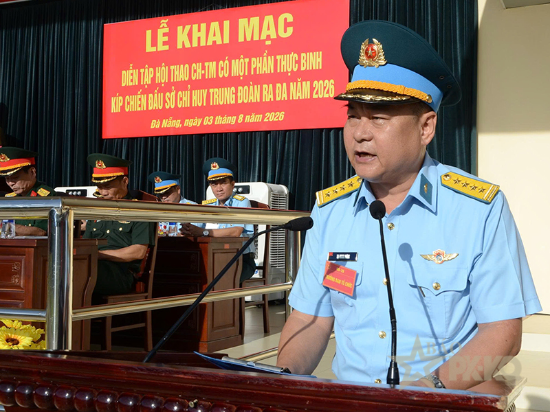 Quân chủng Phòng không-Không quân tổ chức Diễn tập, hội thao Chỉ huy - Tham mưu có một phần thực binh kíp chiến đấu sở chỉ huy trung đoàn ra đa