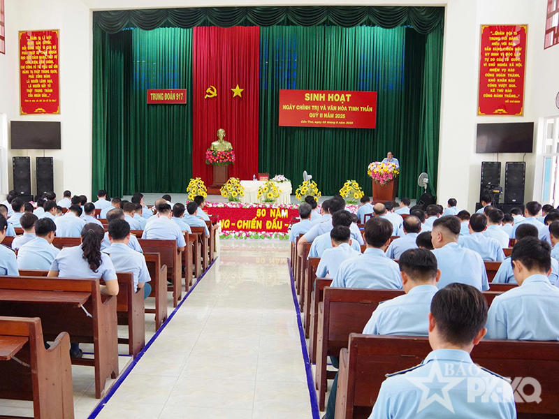 Trung đo&agrave;n 917 thực hiện hiệu quả quy chế d&acirc;n chủ ở cơ sở