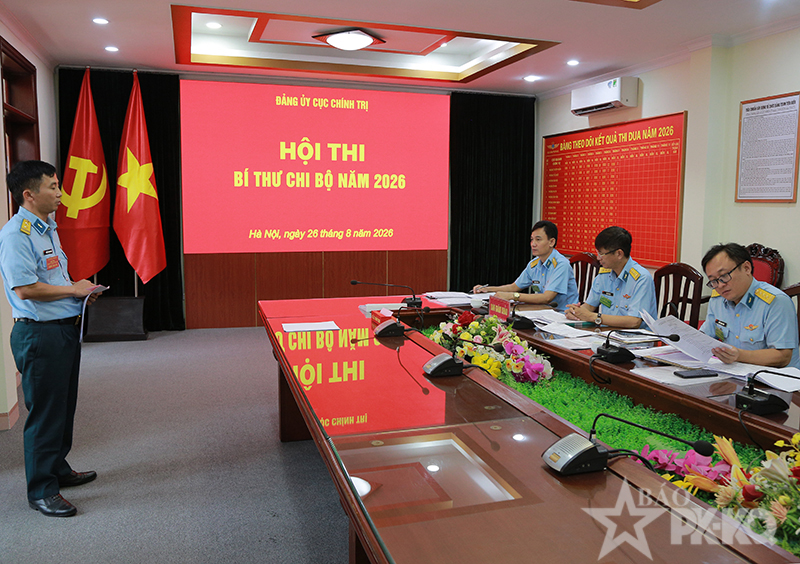 Đảng ủy Cục Ch&iacute;nh trị Qu&acirc;n chủng Ph&ograve;ng kh&ocirc;ng-Kh&ocirc;ng qu&acirc;n tổ chức Hội thi B&iacute; thư chi bộ năm 2026