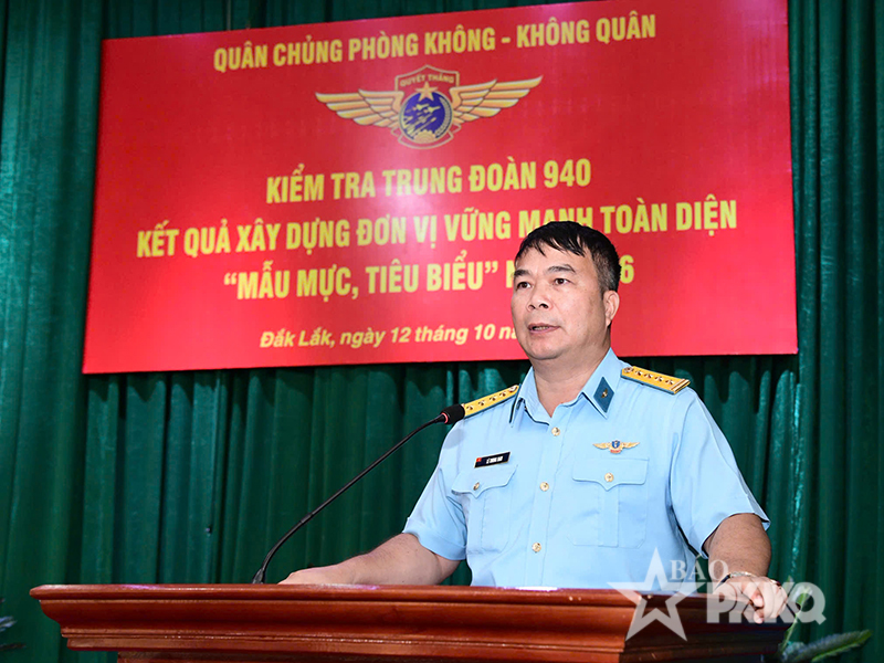 Qu&acirc;n chủng PK-KQ kiểm tra kết quả x&acirc;y dựng đơn vị vững mạnh to&agrave;n diện &ldquo;mẫu mực, ti&ecirc;u biểu&rdquo; năm 2026 tại Trung đo&agrave;n 940