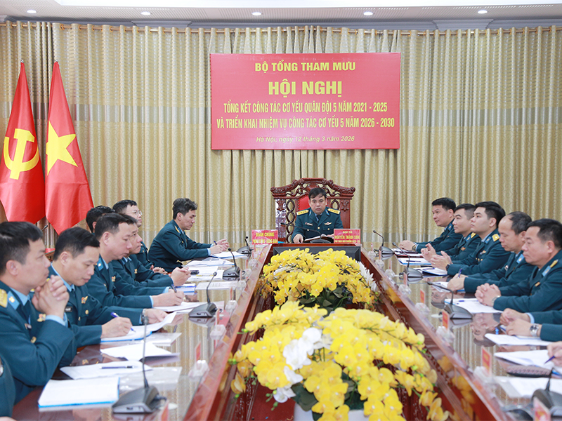 Bộ Tổng Tham mưu QĐND Việt Nam tổng kết công tác Cơ yếu Quân đội 5 năm 2021-2025 và triển khai nhiệm vụ công tác Cơ yếu 5 năm 2026-2030