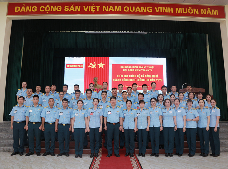 Kiểm tra tr&igrave;nh độ kỹ năng nghề ng&agrave;nh C&ocirc;ng nghệ th&ocirc;ng tin trong Qu&acirc;n chủng Ph&ograve;ng kh&ocirc;ng - Kh&ocirc;ng qu&acirc;n năm 2026