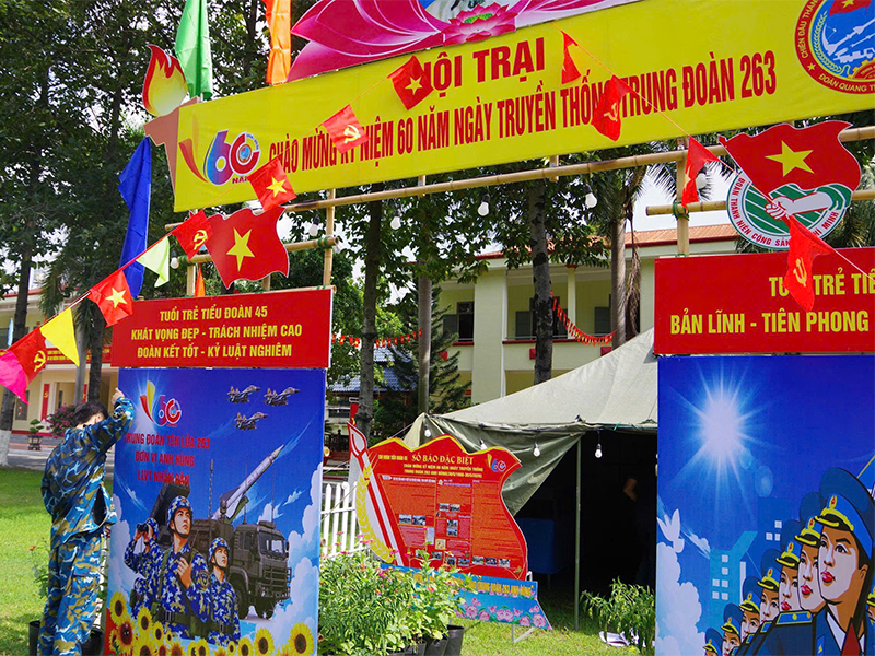 Đo&agrave;n cơ sở Trung đo&agrave;n 263 tổ chức Hội trại thanh ni&ecirc;n v&agrave; Tọa đ&agrave;m truyền thống