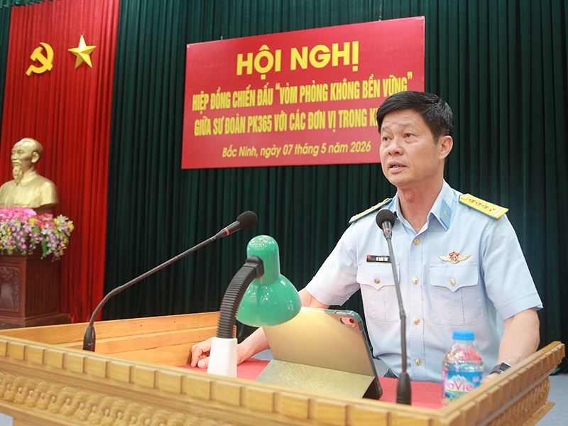 Sư đo&agrave;n 365 tổ chức Hội nghị hiệp đồng chiến đấu &ldquo;V&ograve;m ph&ograve;ng kh&ocirc;ng bền vững&rdquo;