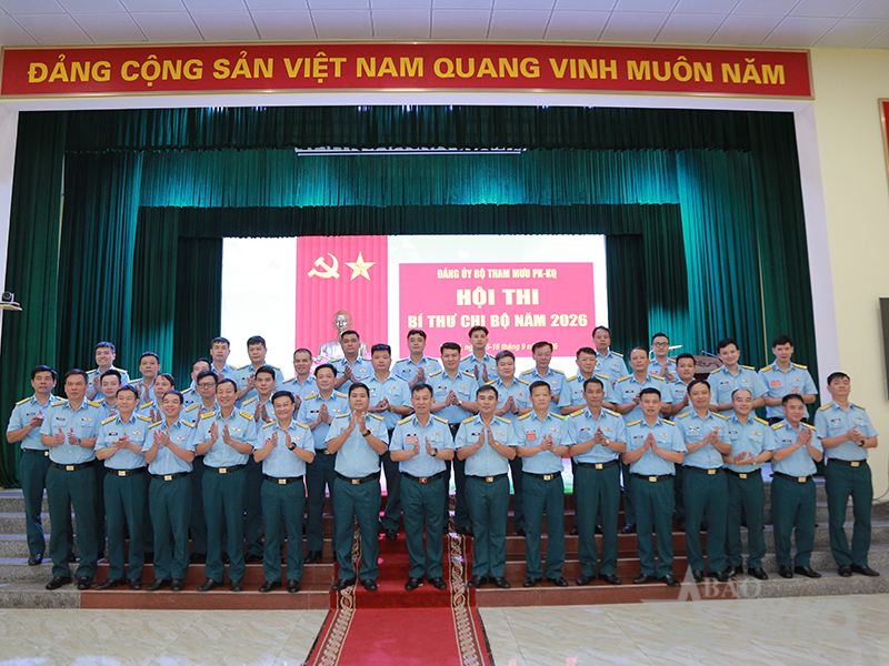 Đảng ủy Bộ Tham mưu Ph&ograve;ng kh&ocirc;ng-Kh&ocirc;ng qu&acirc;n tổ chức Hội thi B&iacute; thư chi bộ năm 2026